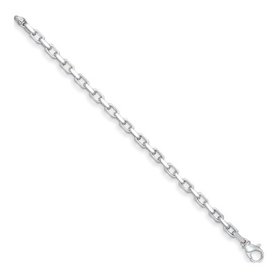 14K White Gold 6.2mm Flat Cable Chain – view 2
