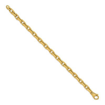 14K Yellow Gold 6.2mm Flat Cable Chain Bracelet – view 3