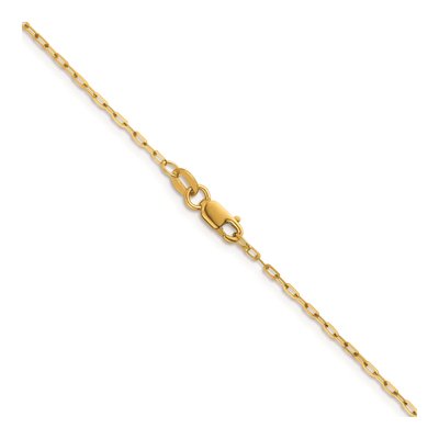 14K Yellow Gold 1.2mm Diamond-Cut Flat Oval Cable Chain – view 4