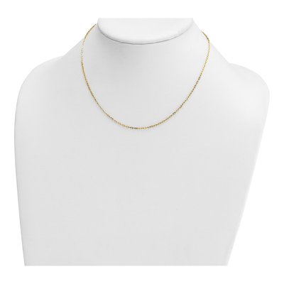 14K Yellow Gold 1.2mm Diamond-Cut Flat Oval Cable Chain – view 5