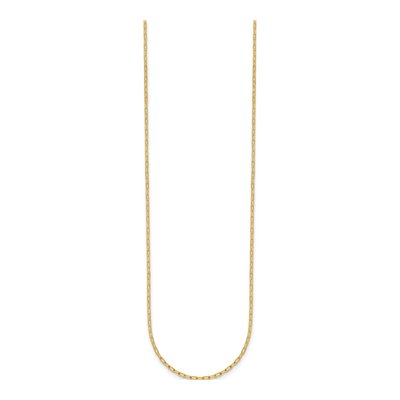 14K Yellow Gold 1.2mm Diamond-Cut Flat Oval Cable Chain – view 3