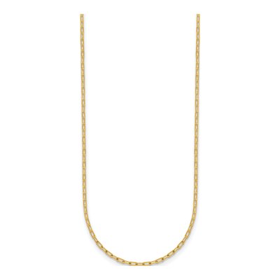 14K Yellow Gold 1.2mm Diamond-Cut Flat Oval Cable Chain