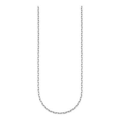 14K White Gold 2.2mm Diamond-Cut Flat Oval Cable Chain – view 3