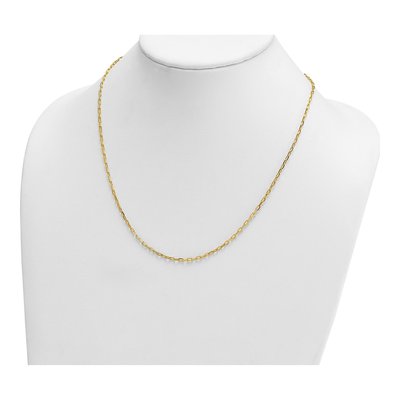 14K Yellow Gold 2.2mm Diamond-Cut Oval Flat Cable Chain – view 5
