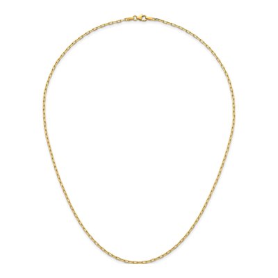 14K Yellow Gold 2.2mm Diamond-Cut Oval Flat Cable Chain – view 6