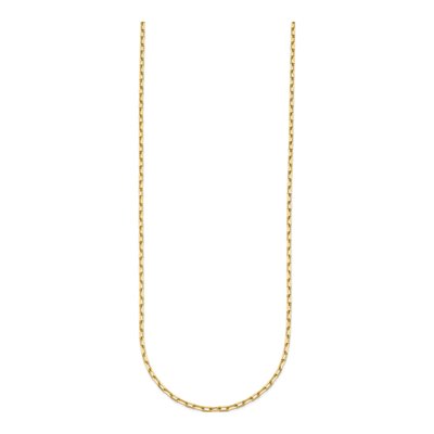 14K Yellow Gold 2.2mm Diamond-Cut Flat Oval Cable Chain – view 3