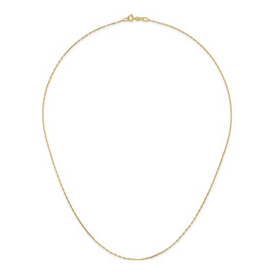14K Yellow Gold 1mm Anchor Chain – view 6