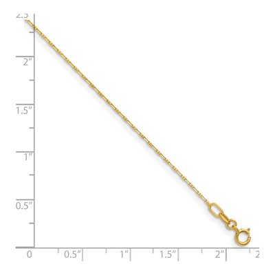 14K Yellow Gold 1mm Anchor Chain – view 7