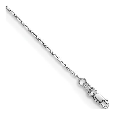 14K White Gold 1.3mm Anchor Chain