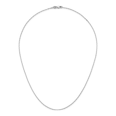 14K White Gold 1.3mm Anchor Chain – view 6