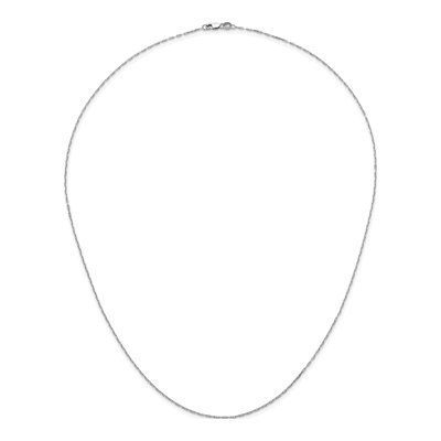 14K White Gold 1.3mm Anchor Chain – view 6