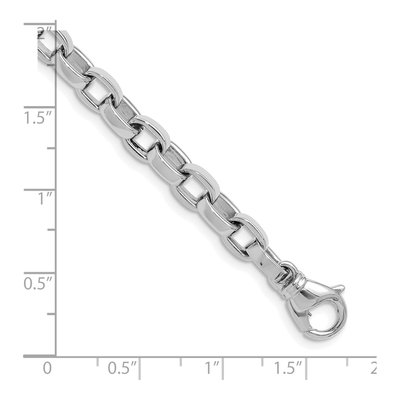 14K White Gold 5.7mm Oval Open Link Chain – view 3