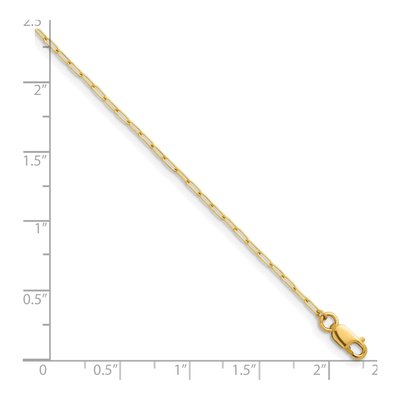 14K Yellow Gold 1.4mm Flat Oval Open Link Chain – view 5
