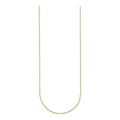 14K Yellow Gold 1.4mm Flat Oval Open Link Chain – view 3