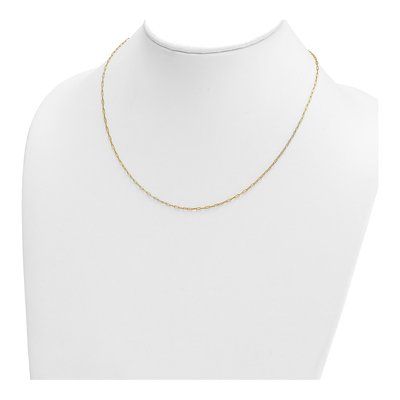 14K Yellow Gold 1.4mm Flat Oval Open Link Chain – view 5