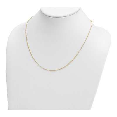 14K Yellow Gold 1.4mm Flat Oval Open Link Chain – view 5