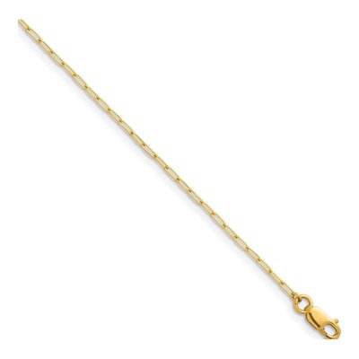 14K Yellow Gold 1.4mm Flat Oval Open Link Chain