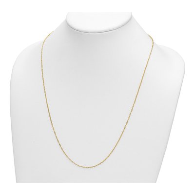 14K Yellow Gold 1.4mm Flat Oval Open Link Chain – view 5