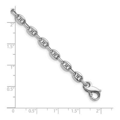 14K White Gold 5mm Anchor Chain – view 4