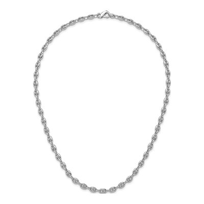 14K White Gold 5mm Anchor Chain – view 5