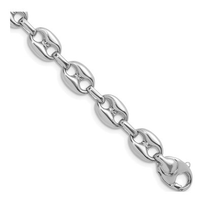 14K White Gold 8.1mm Anchor Chain
