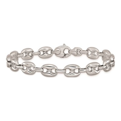 14K White Gold 8.1mm Anchor Chain Bracelet – view 4