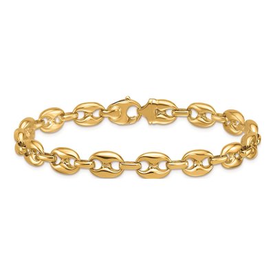 14K Yellow Gold 8.1mm Anchor Chain Bracelet – view 4
