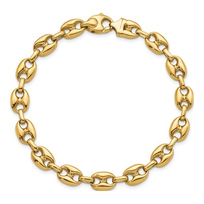 14K Yellow Gold 8.1mm Anchor Chain Bracelet – view 5