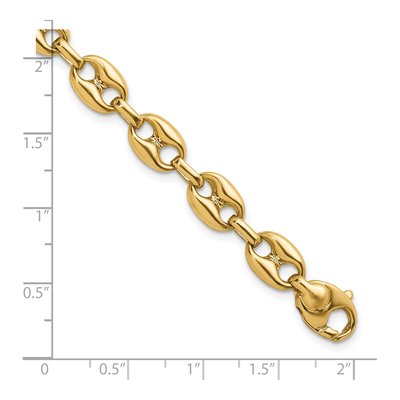 14K Yellow Gold 8.1mm Anchor Chain Bracelet – view 6