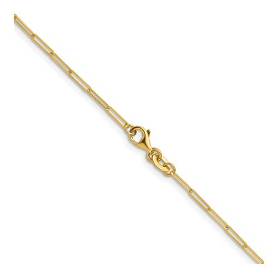 14K Yellow Gold 1.7mm Paperclip Chain – view 4