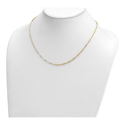14K Yellow Gold 1.7mm Paperclip Chain – view 5