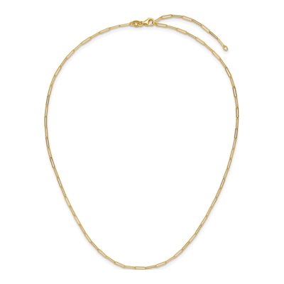 14K Yellow Gold 1.7mm Paperclip Chain – view 6