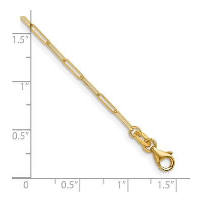 14K Yellow Gold 1.7mm Paperclip Chain – view 7
