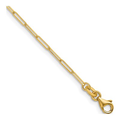 14K Yellow Gold 1.7mm Paperclip Chain