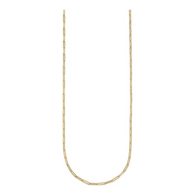 14K Yellow Gold 1.7mm Paperclip Chain – view 3