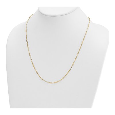 14K Yellow Gold 1.7mm Paperclip Chain – view 5