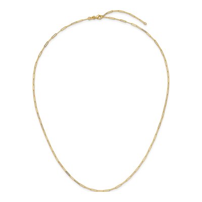 14K Yellow Gold 1.7mm Paperclip Chain – view 6