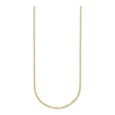 14K Yellow Gold 1.8mm Paperclip Chain – view 3