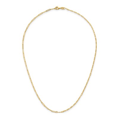 14K Yellow Gold 1.8mm Paperclip Chain – view 5