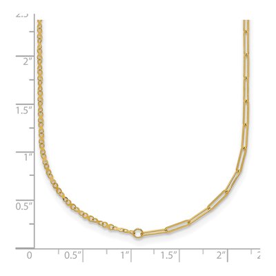 14K Yellow Gold 1.8mm Paperclip Chain – view 6