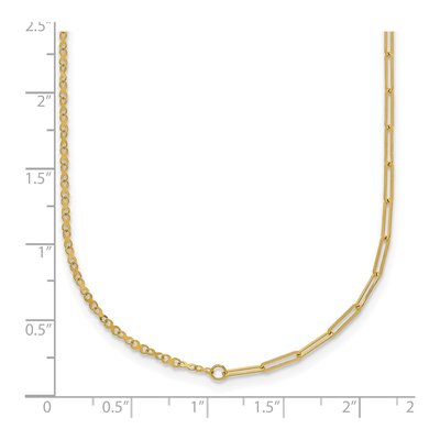 14K Yellow Gold 1.8mm Paperclip Chain – view 6