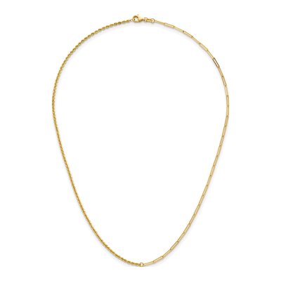 14K Yellow Gold 1.8mm Twisted Rope Chain – view 5