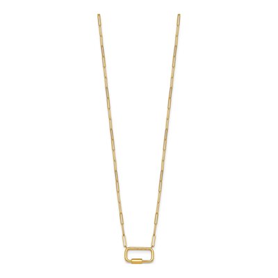 14K Yellow Gold Paperclip Necklace – view 4