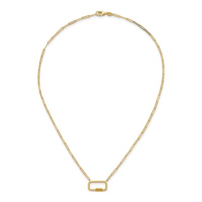 14K Yellow Gold Paperclip Necklace – view 6