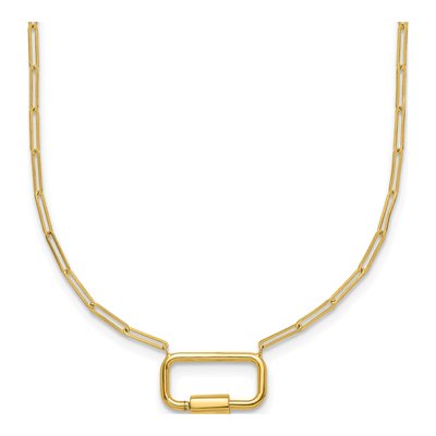 14K Yellow Gold Paperclip Necklace