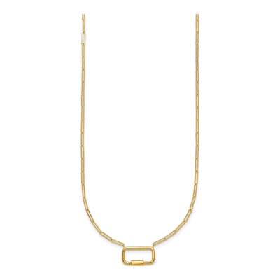 14K Yellow Gold Paperclip Link Necklace – view 3