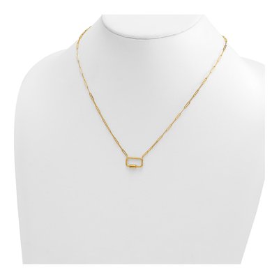 14K Yellow Gold Paperclip Link Necklace – view 4