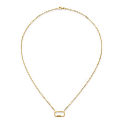 14K Yellow Gold Paperclip Link Necklace – view 5