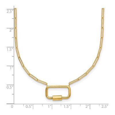 14K Yellow Gold Paperclip Link Necklace – view 6