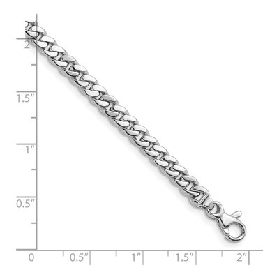 14K White Gold 5.5mm Curb Chain – view 3